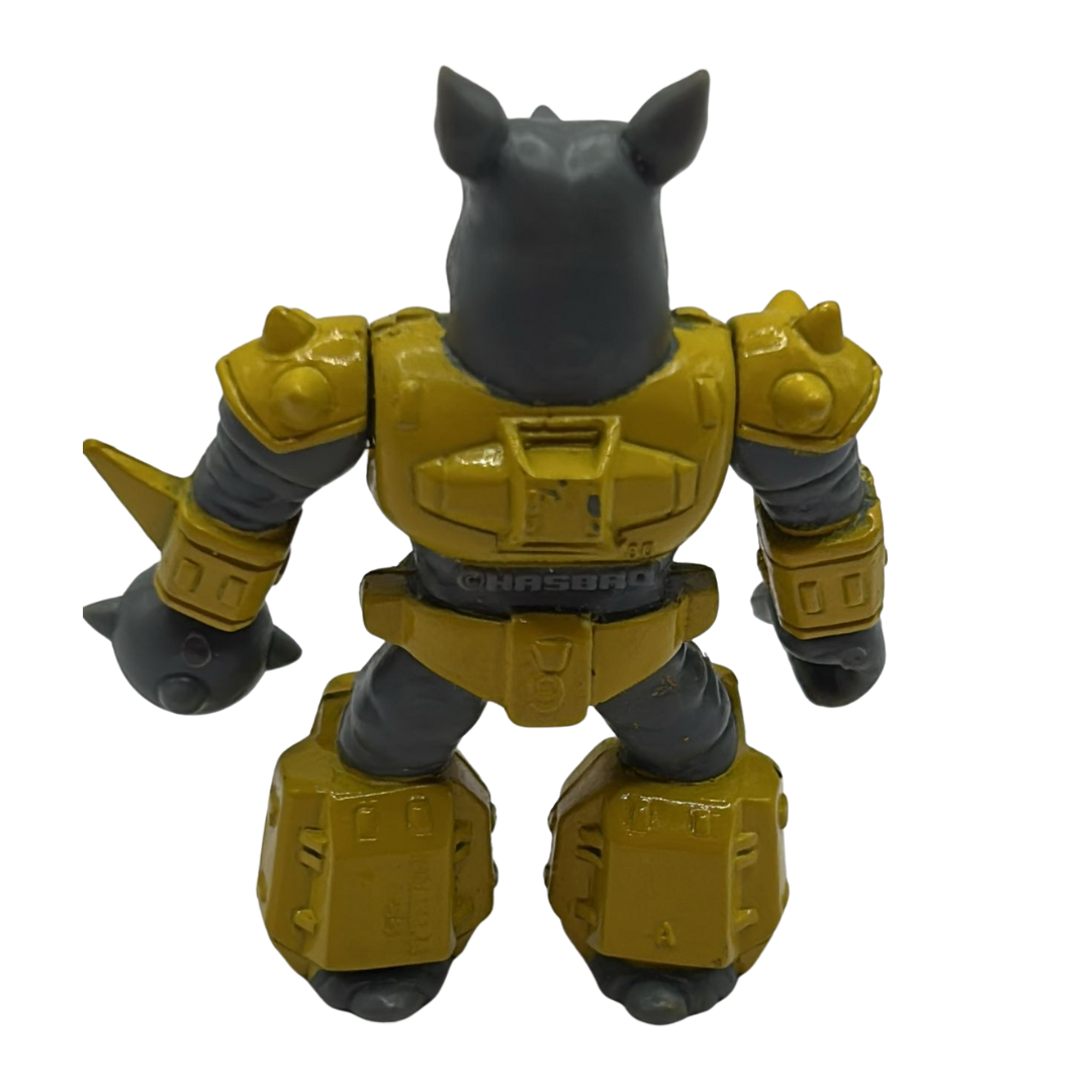 Battle Beasts Hare Rocky Rhino complete & working rub (fire) by Hasbro 303A