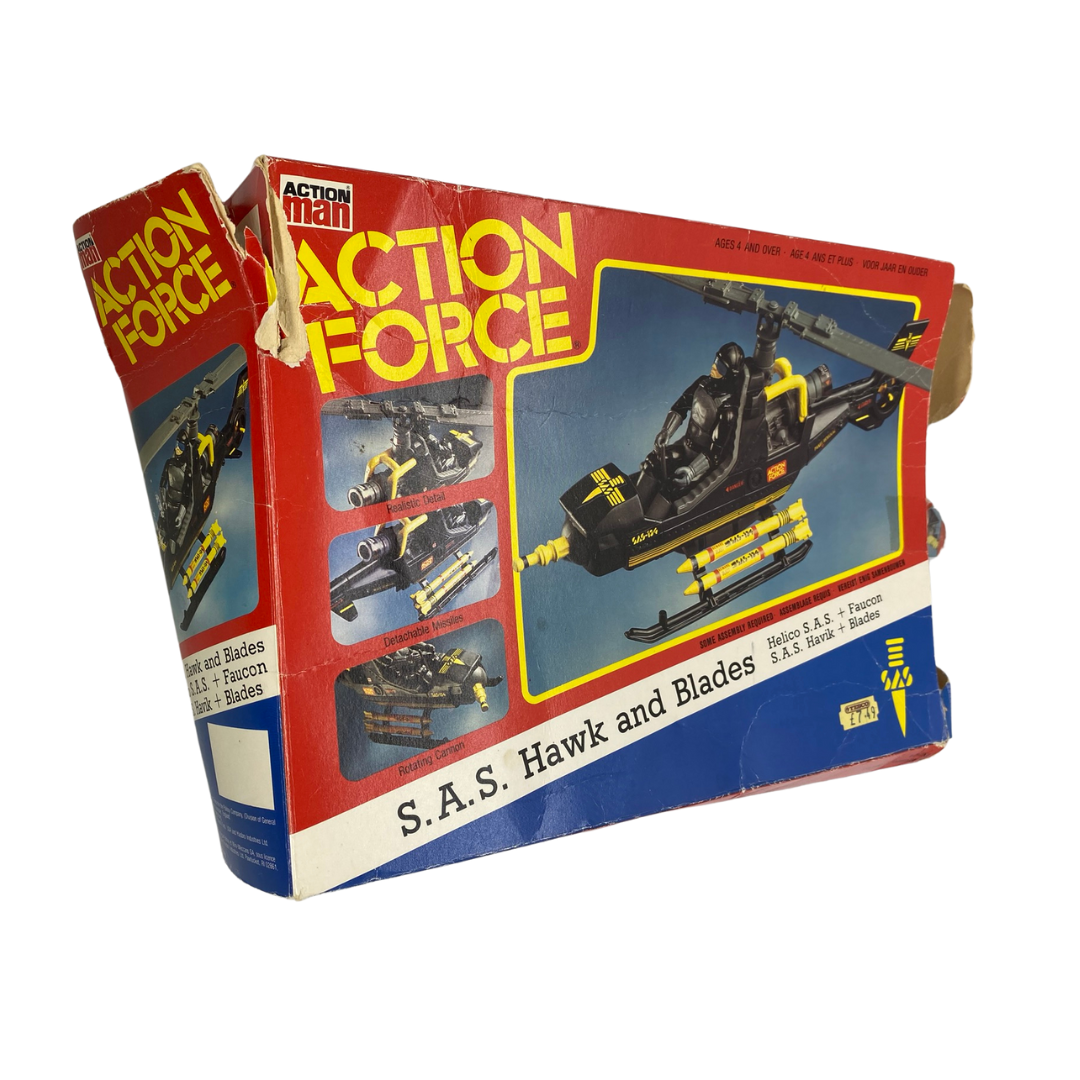 Palitoy Action Force SAS Hawk and Blades Helicopter with box 650