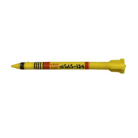 Palitoy Action Force Hawk yellow missile part with sticker 197G