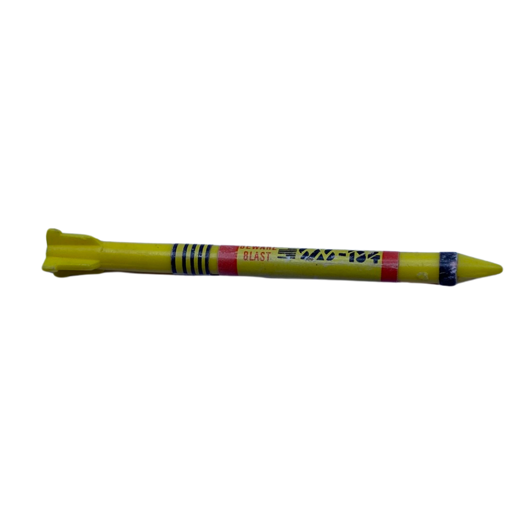 Palitoy Action Force Hawk yellow missile part with sticker 97