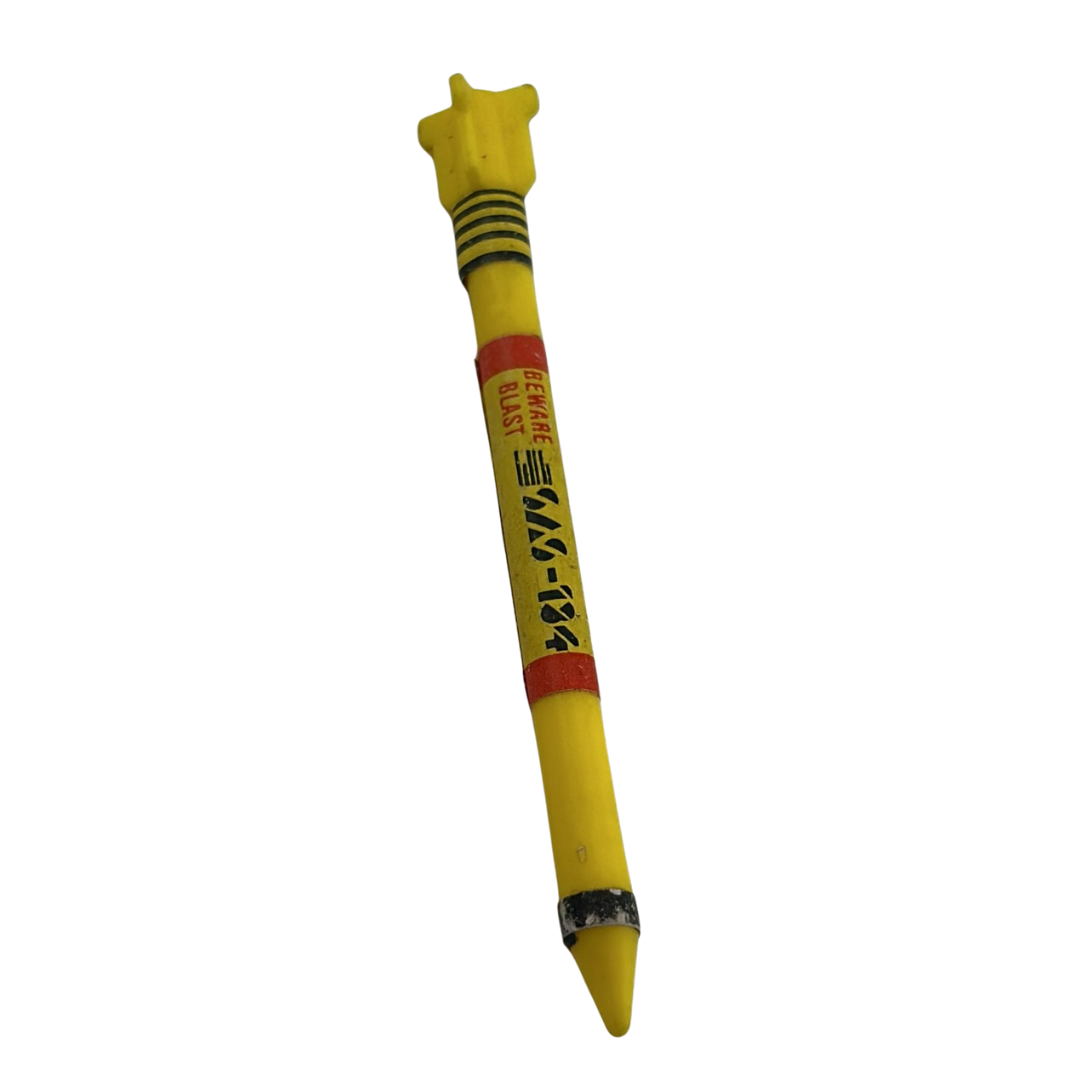 Action Force Hawk yellow missile part with sticker by Palitoy 152