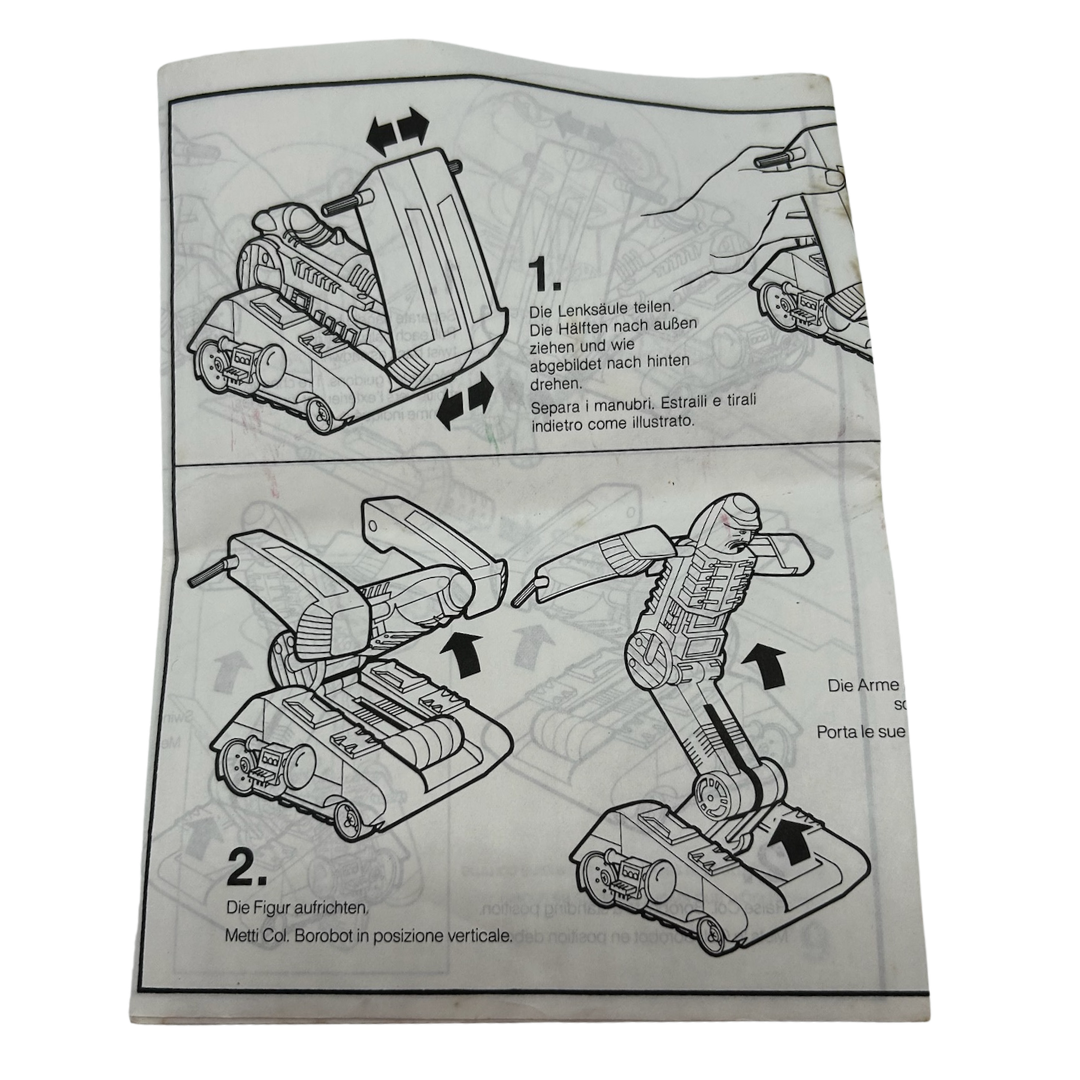 Bravestarr Colonel Borobot figure instructions sheet 300