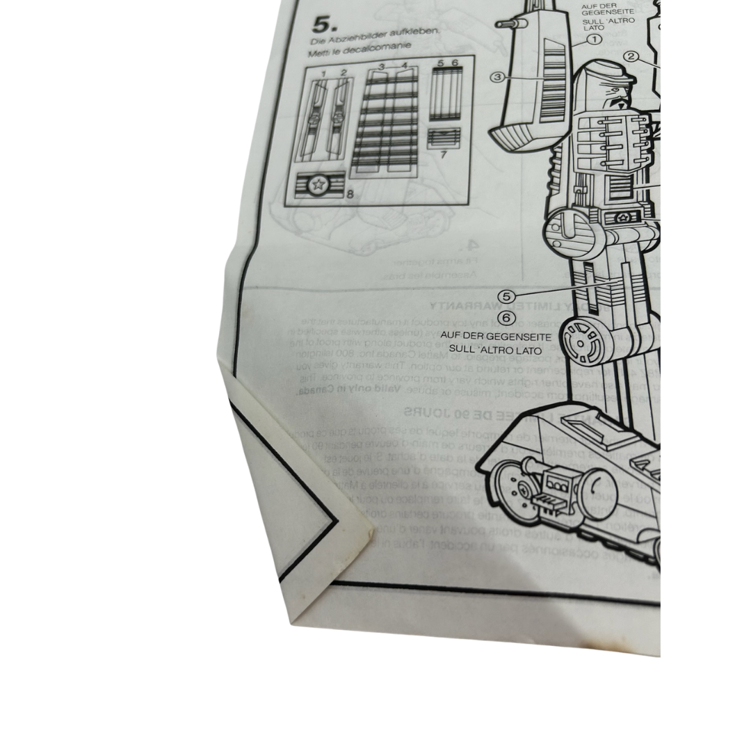 Bravestarr Colonel Borobot figure instructions sheet 300