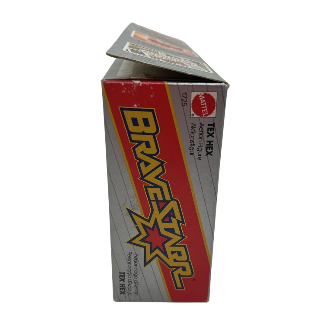 Bravestarr Tex Hex complete in opened box with bubble by Mattel