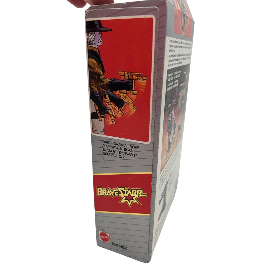 Bravestarr Tex Hex complete in opened box with bubble by Mattel