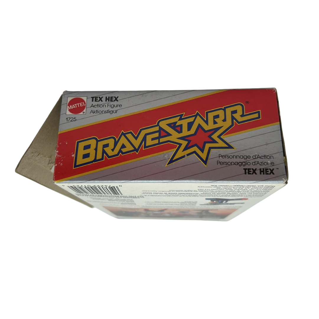Bravestarr Tex Hex complete in opened box with bubble by Mattel