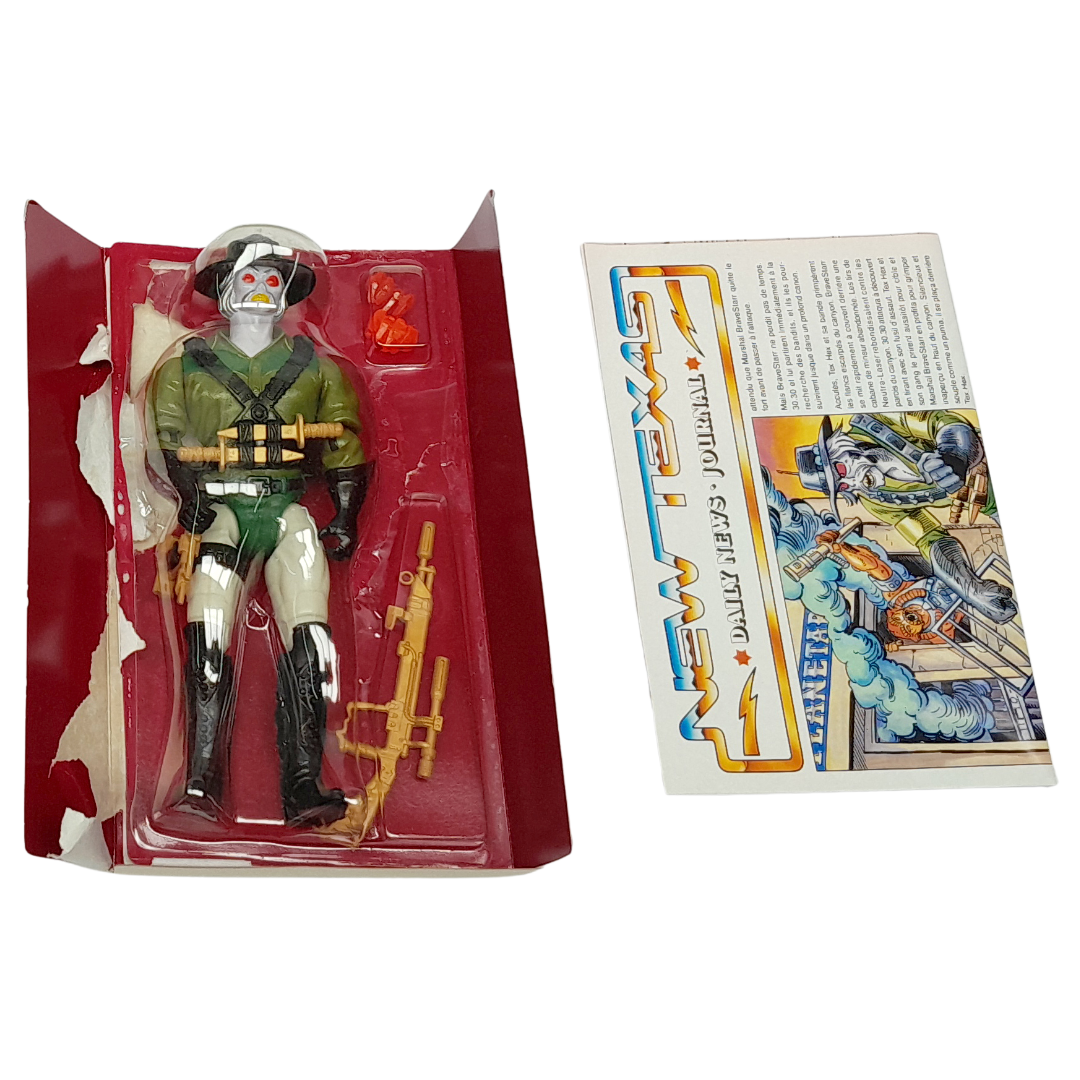 Bravestarr Tex Hex complete in opened box with bubble by Mattel