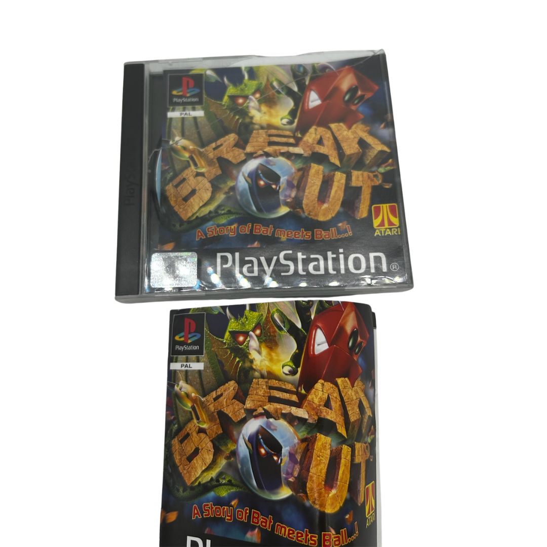 Breakout PS1 Sony PlayStation 1 Game - With Manual