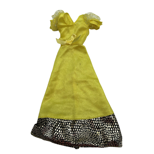 Barbie yellow dress for vintage Barbie doll 36