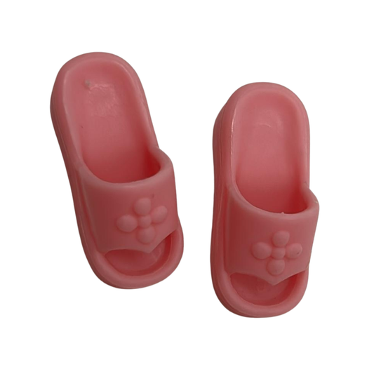 Barbie pink sandals with flower decoration original slide slip on shoes 313A