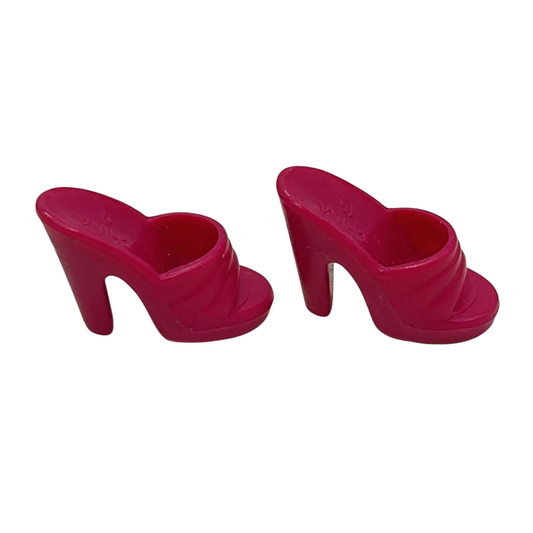Barbie Doll Shoes Mules Slides Sandals Chunky Heels Open Toe Fashion Fever 313A