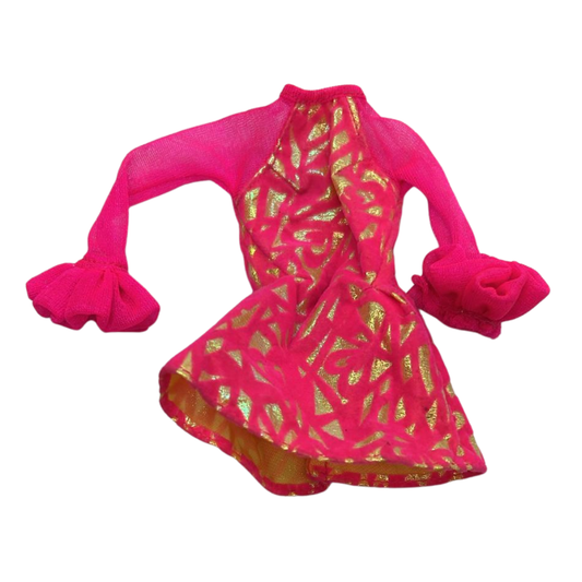 Barbie pink dress  with pattern for vintage Barbie doll 470