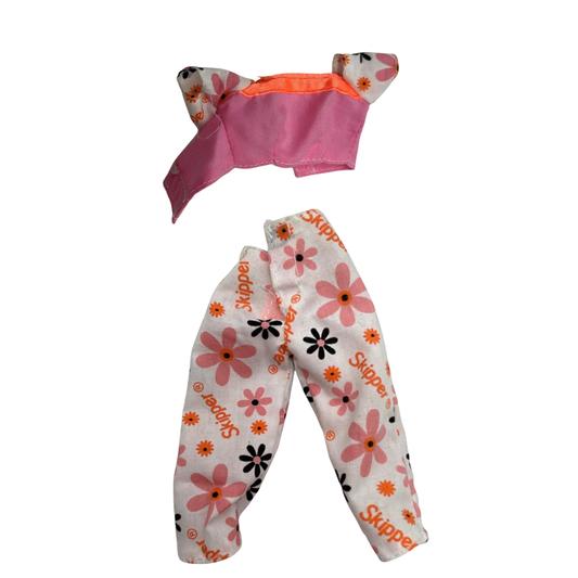 Barbie Skipper top and pants flowery outfit 797