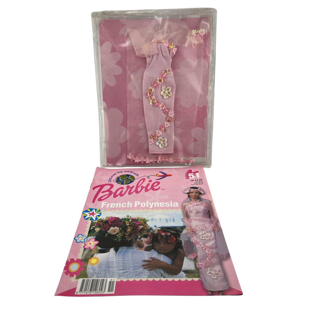 Barbie Discover The World With Barbie French Polynesia issue #51 magazine & outfit