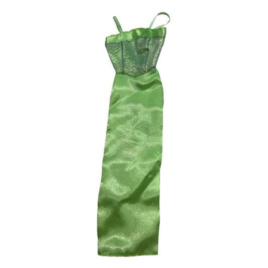 Barbie Fabulous Fashions Avenue Green Gala Satin Dress Doll Clothing Mattel 362