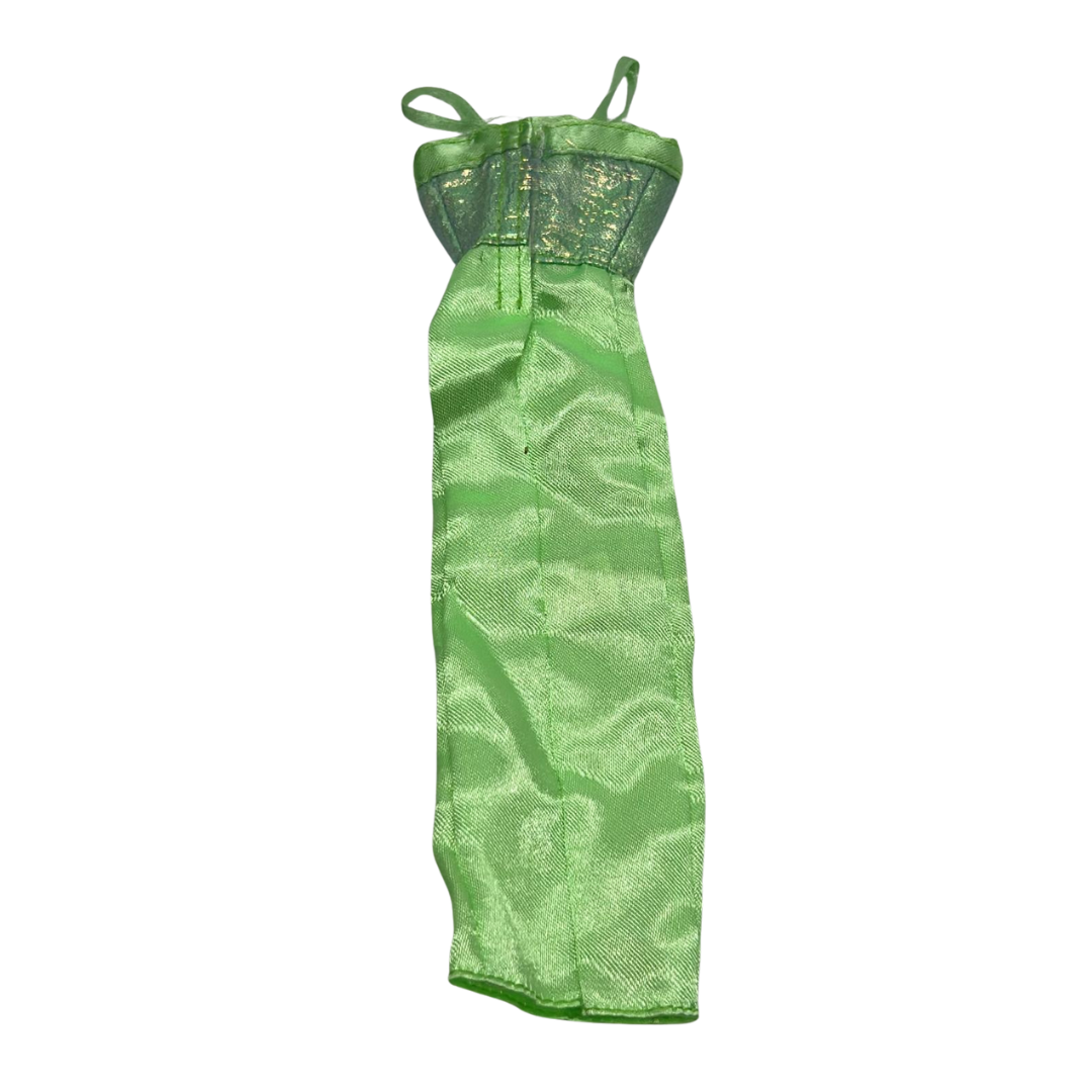 Barbie Fabulous Fashions Avenue Green Gala Satin Dress Doll Clothing Mattel 362