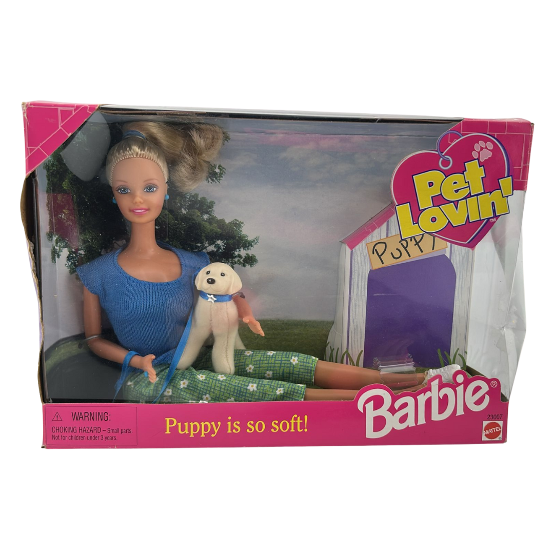 Barbie Pet Lovin' Barbie with Puppy in box vintage 1998