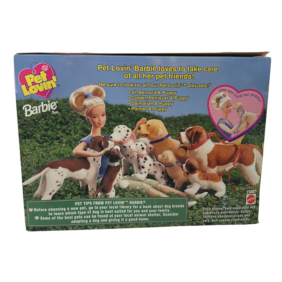 Barbie Pet Lovin' Barbie with Puppy in box vintage 1998
