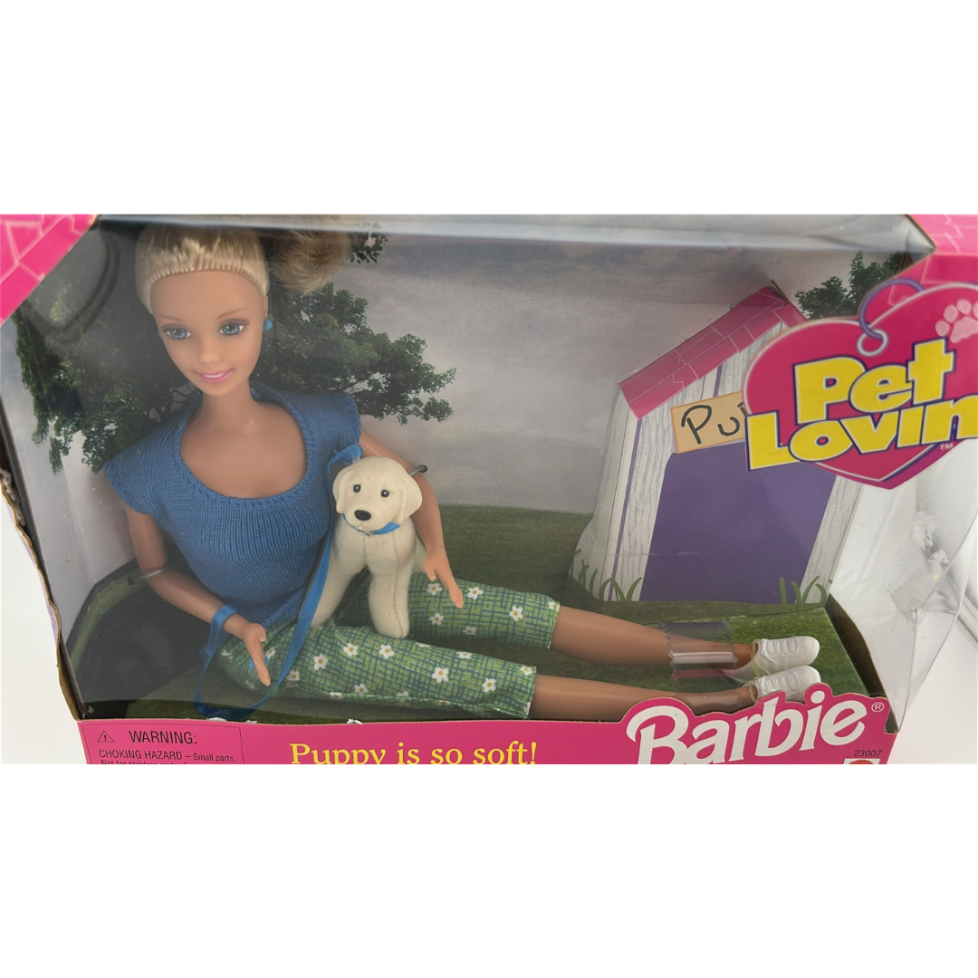 Barbie Pet Lovin' Barbie with Puppy in box vintage 1998