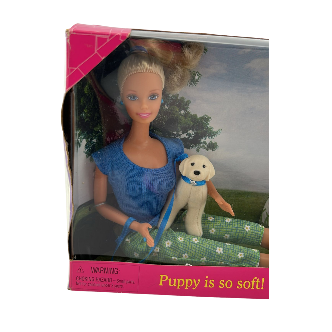 Barbie Pet Lovin' Barbie with Puppy in box vintage 1998