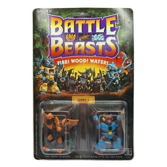 Battle Beasts MOC Blitzkrieg Bat & Grizzly Bear Series 1 1A
