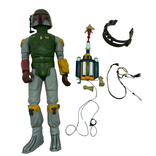 Vintage Star Wars Boba Fett 1979 Large 12 inch figure with parts wookie braids