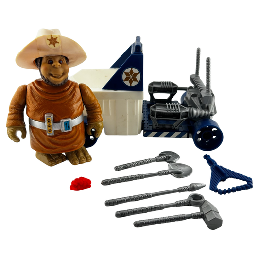 Bravestarr Deputy Fuzz & Prairie Rocket near complete figure by Mattel 296