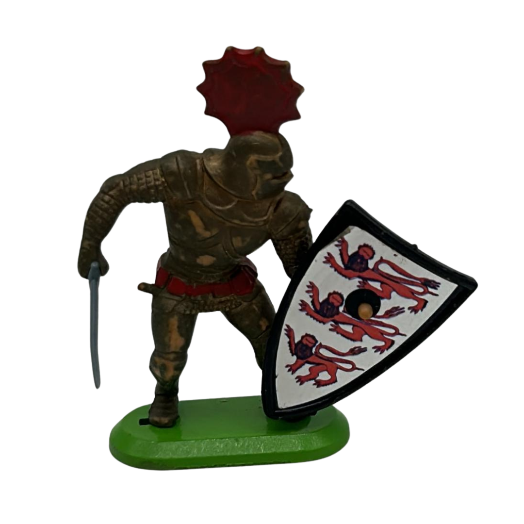 Britains 1987 Knight figure with stand holding sword & shield 463