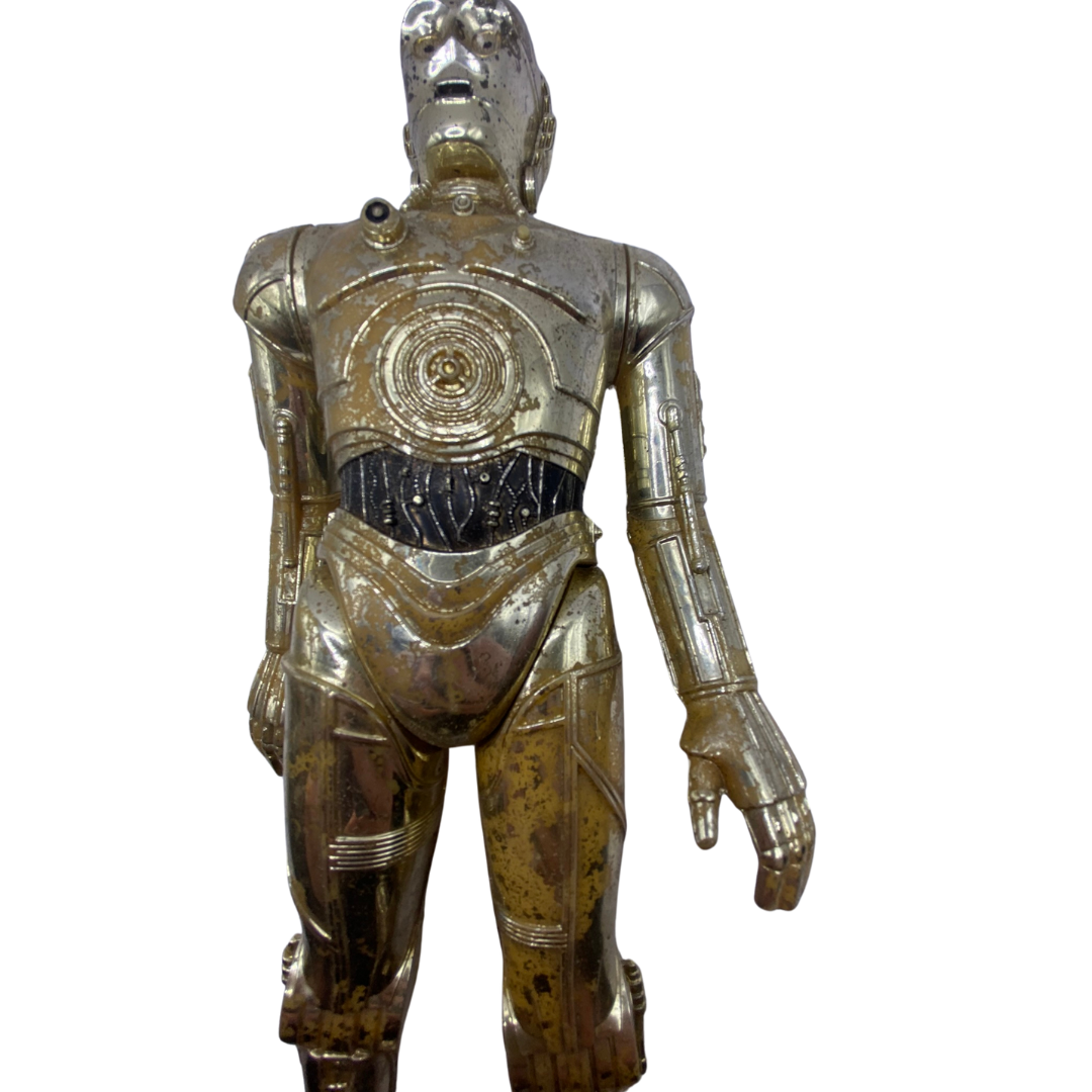 Vintage Star Wars, large figure C3PO, 12 inch play worn & paint loss