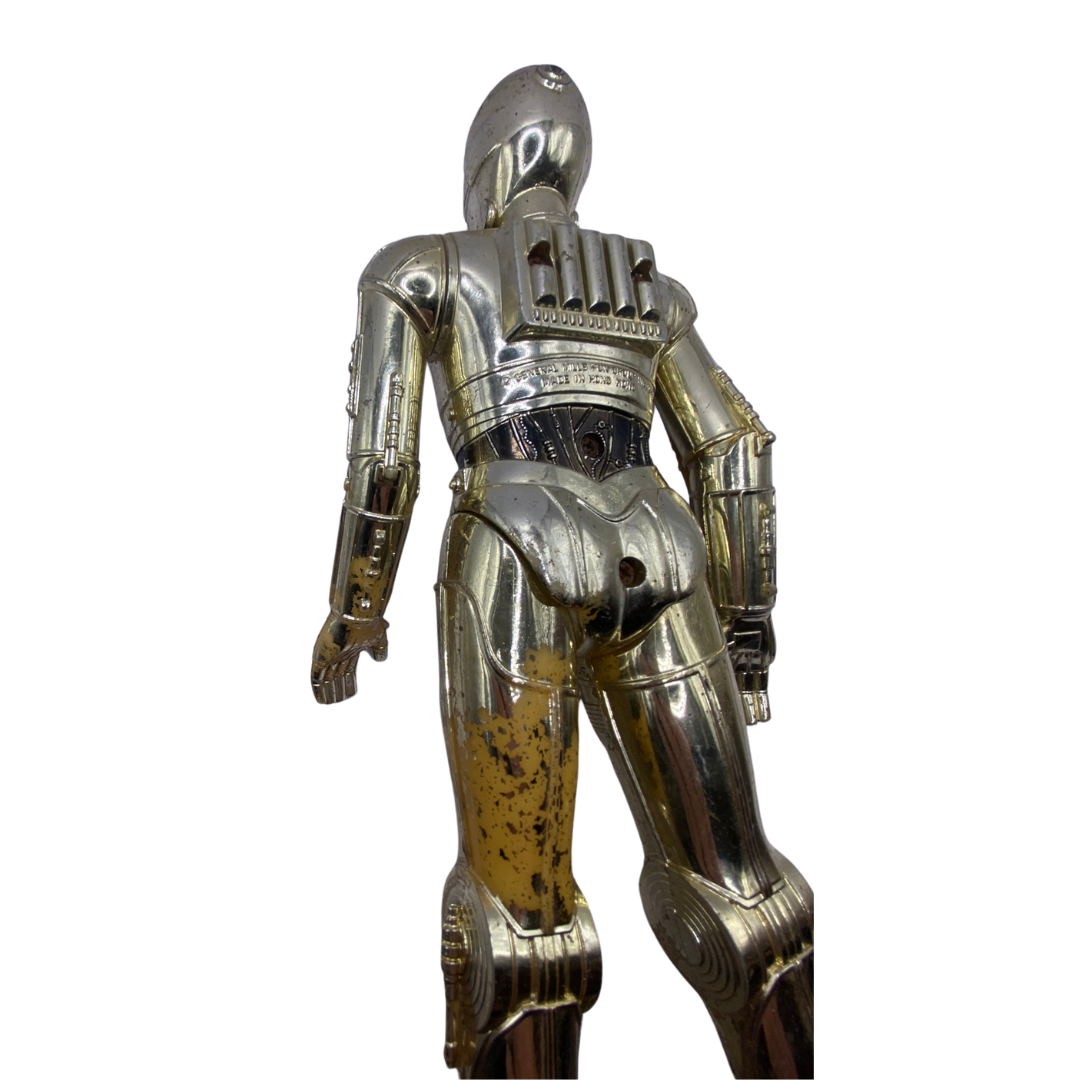 Vintage Star Wars, large figure C3PO, 12 inch play worn & paint loss