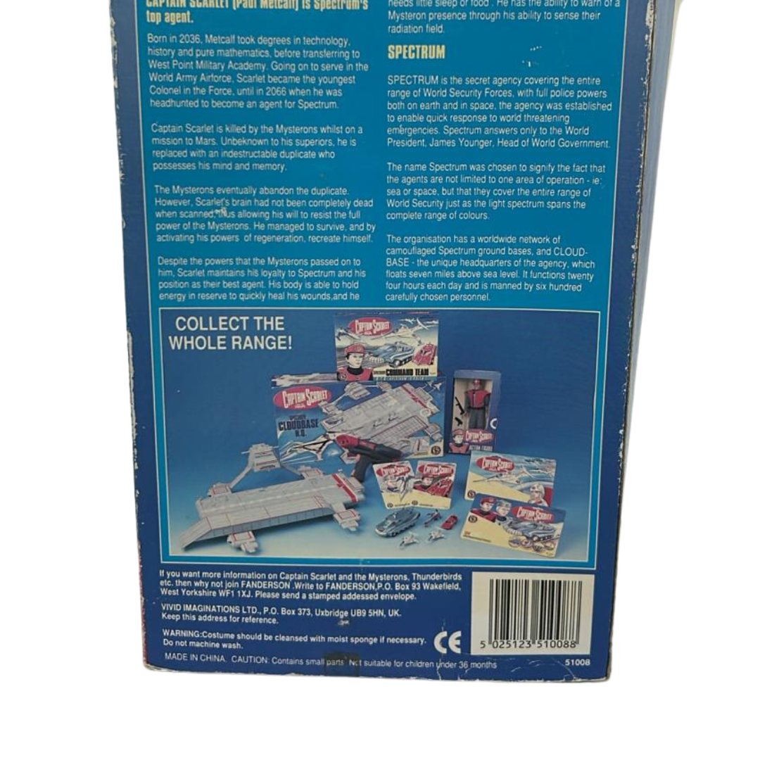 Captain Scarlett 12 inch figure new in box (box worn) 1993 very nice figure 475