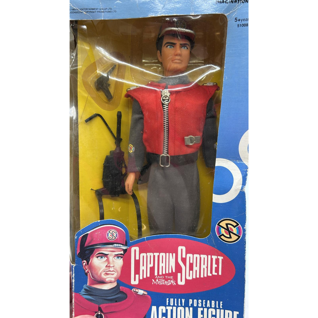 Captain Scarlett 12 inch figure new in box (box worn) 1993 very nice figure 475