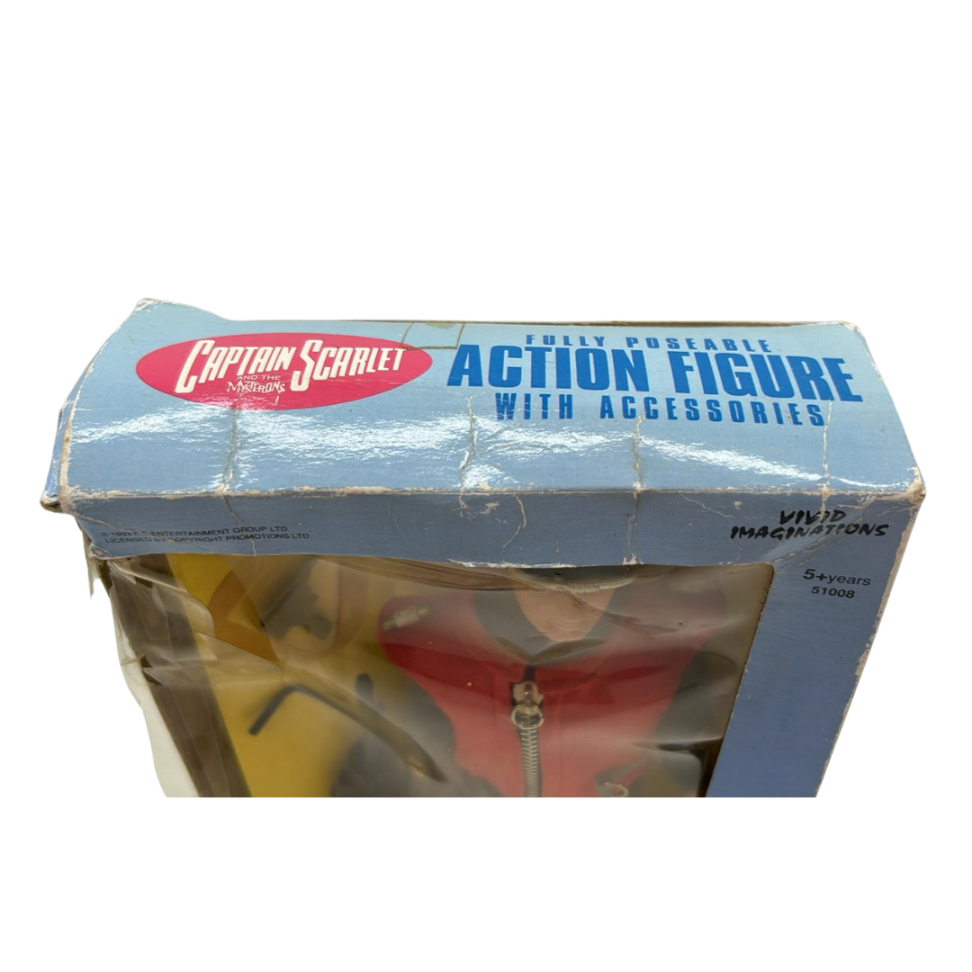 Captain Scarlett 12 inch figure new in box (box worn) 1993 very nice figure 475