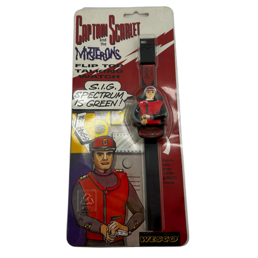 Captain Scarlet & The Mysterons Flip Top Talking Watch Made By Wesco 1993 276