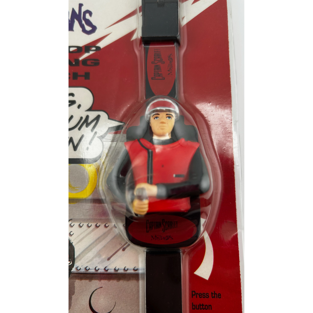 Captain Scarlet & The Mysterons Flip Top Talking Watch Made By Wesco 1993 276