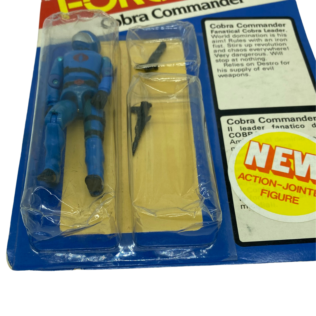 Palitoy Action Force GI Joe Cobra Commander MOC and with display case