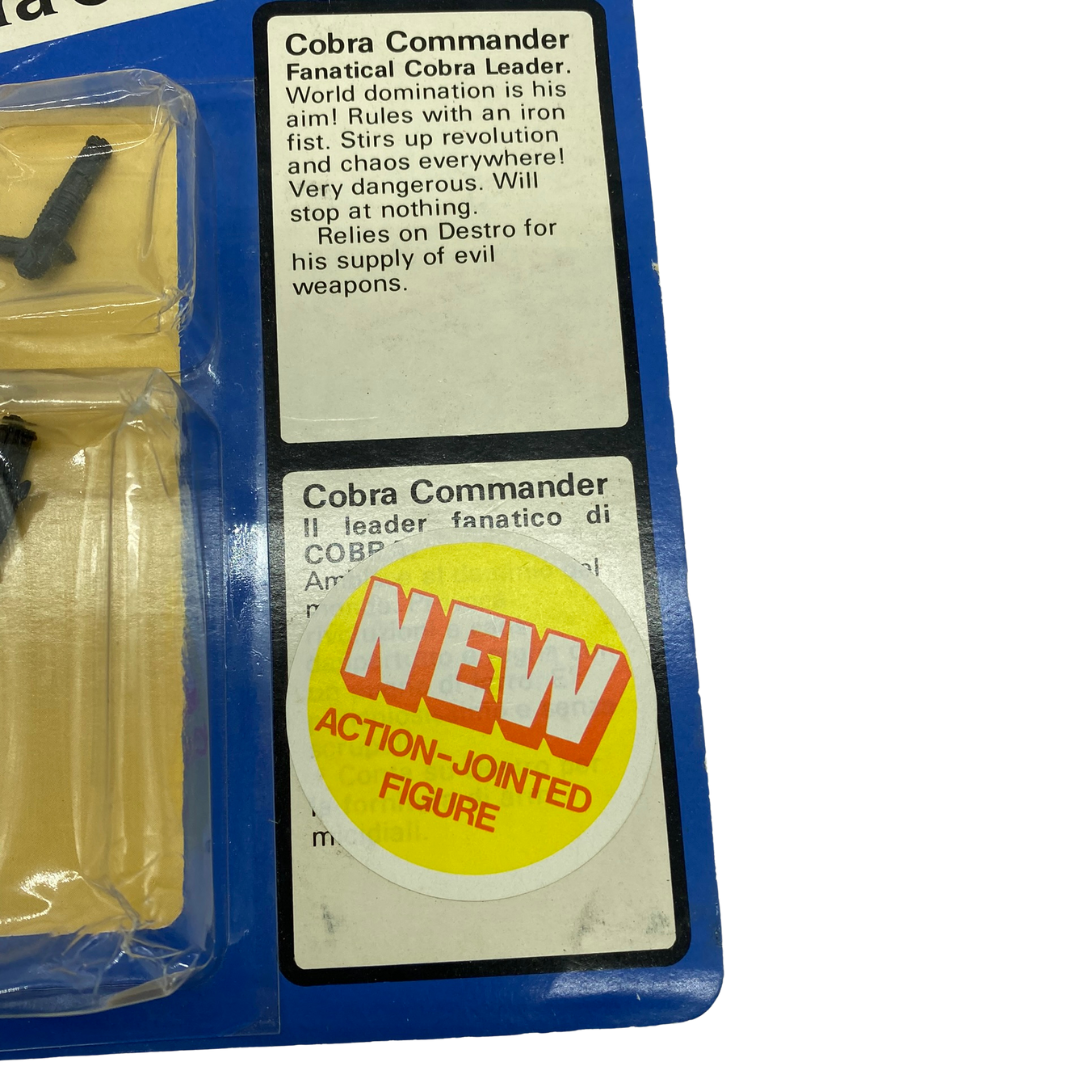 Palitoy Action Force GI Joe Cobra Commander MOC and with display case