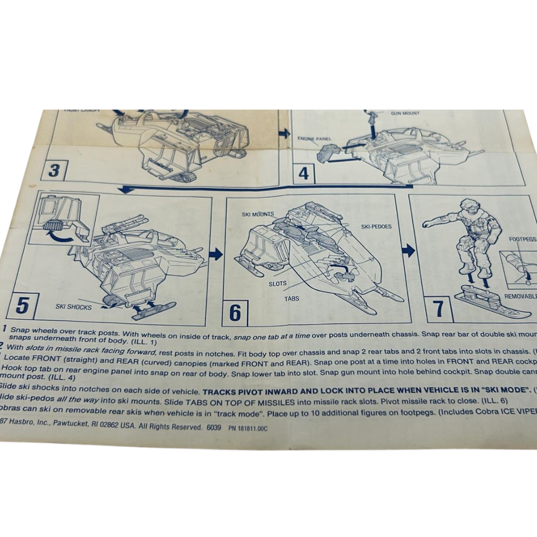 GI Joe,  Action Force Cobra Wolf instructions