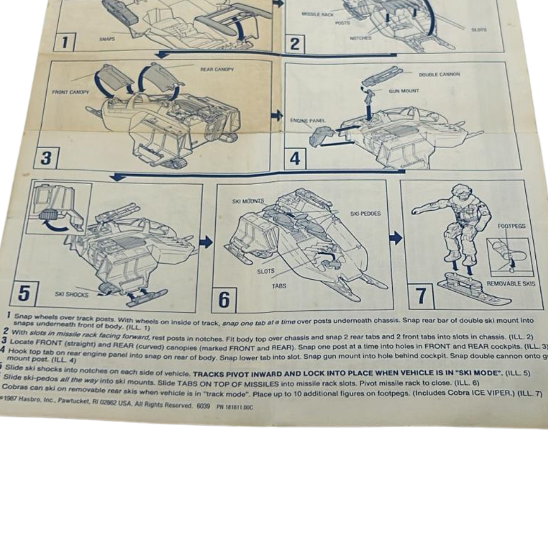 GI Joe,  Action Force Cobra Wolf instructions