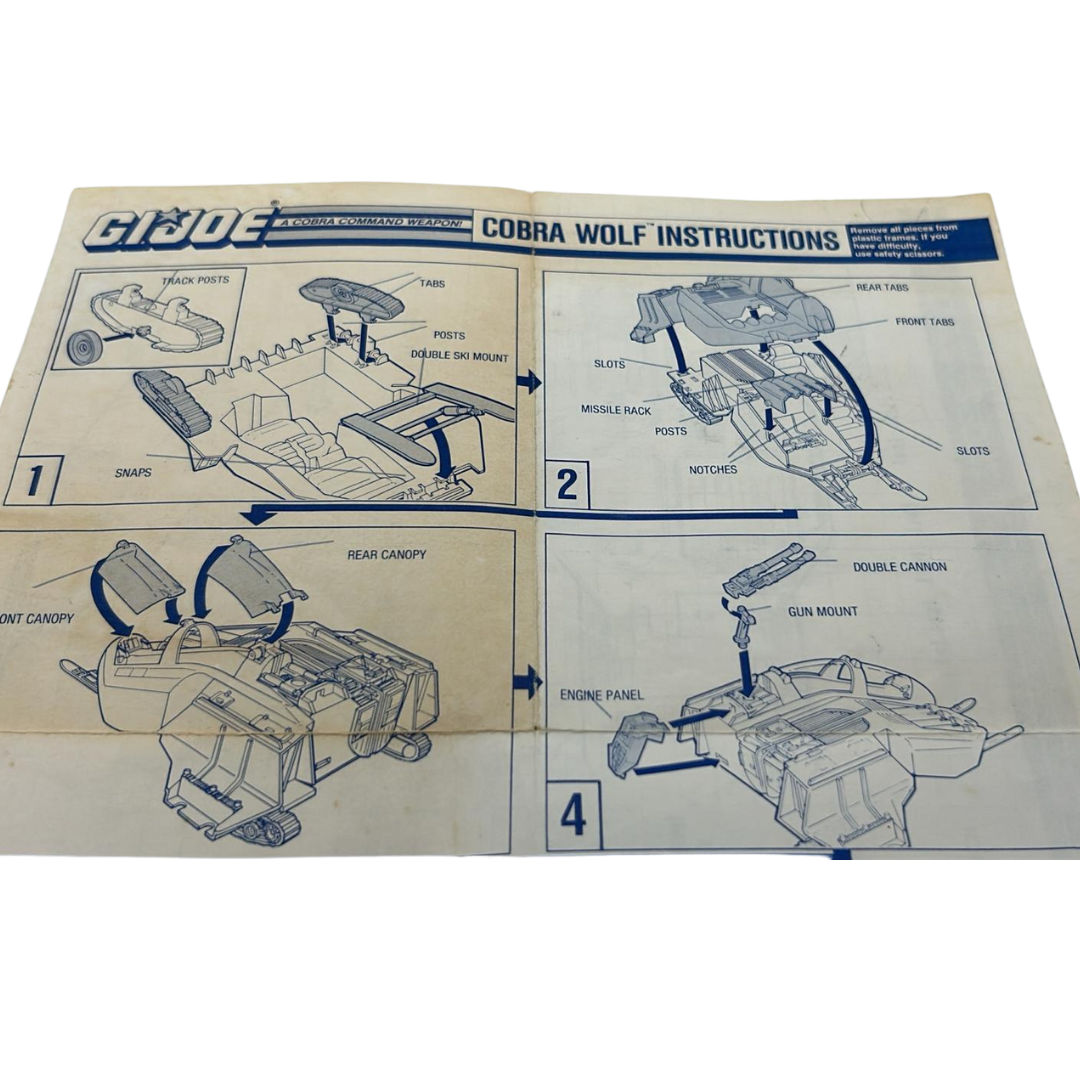 GI Joe,  Action Force Cobra Wolf instructions