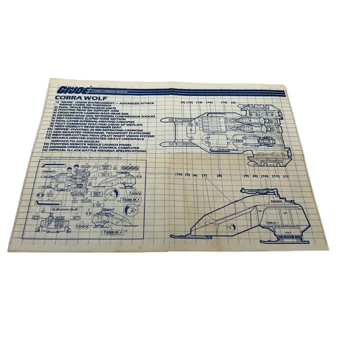 GI Joe,  Action Force Cobra Wolf instructions