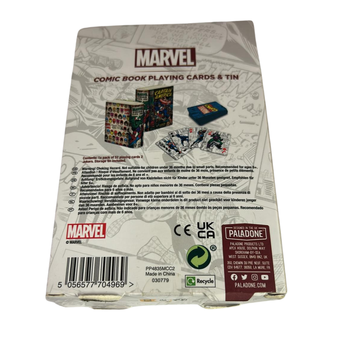 Captain America Marvel Comic Book Playing Cards & Tin