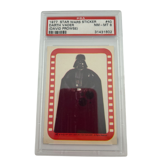 1977 Topps Star Wars Darth Vader (David Prowse) Sticker #40 - PSA 8 NM-MT