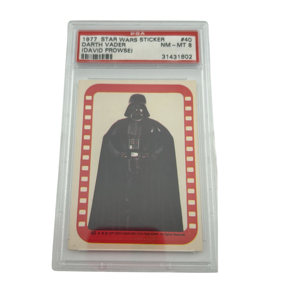 1977 Topps Star Wars Darth Vader (David Prowse) Sticker #40 - PSA 8 NM-MT