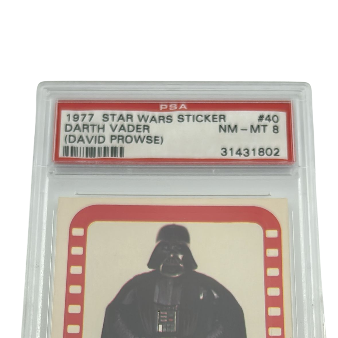1977 Topps Star Wars Darth Vader (David Prowse) Sticker #40 - PSA 8 NM-MT