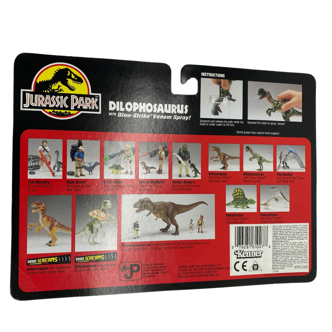 Jurassic Park Dilophosaurus card /cardback Kenner 1993