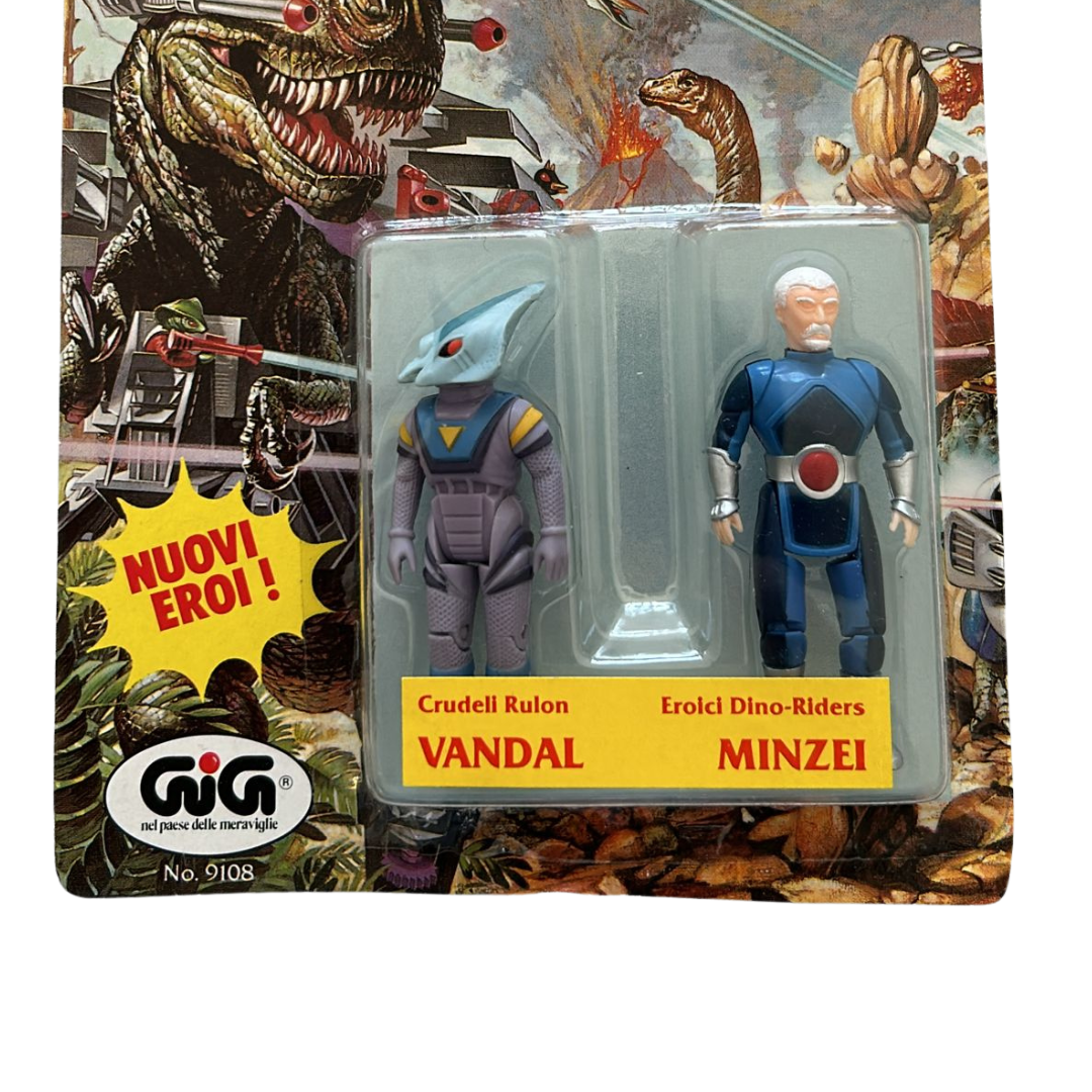 Dino Riders Sludj & Mind Zei (Vandal & Minzei) MOC Italian card