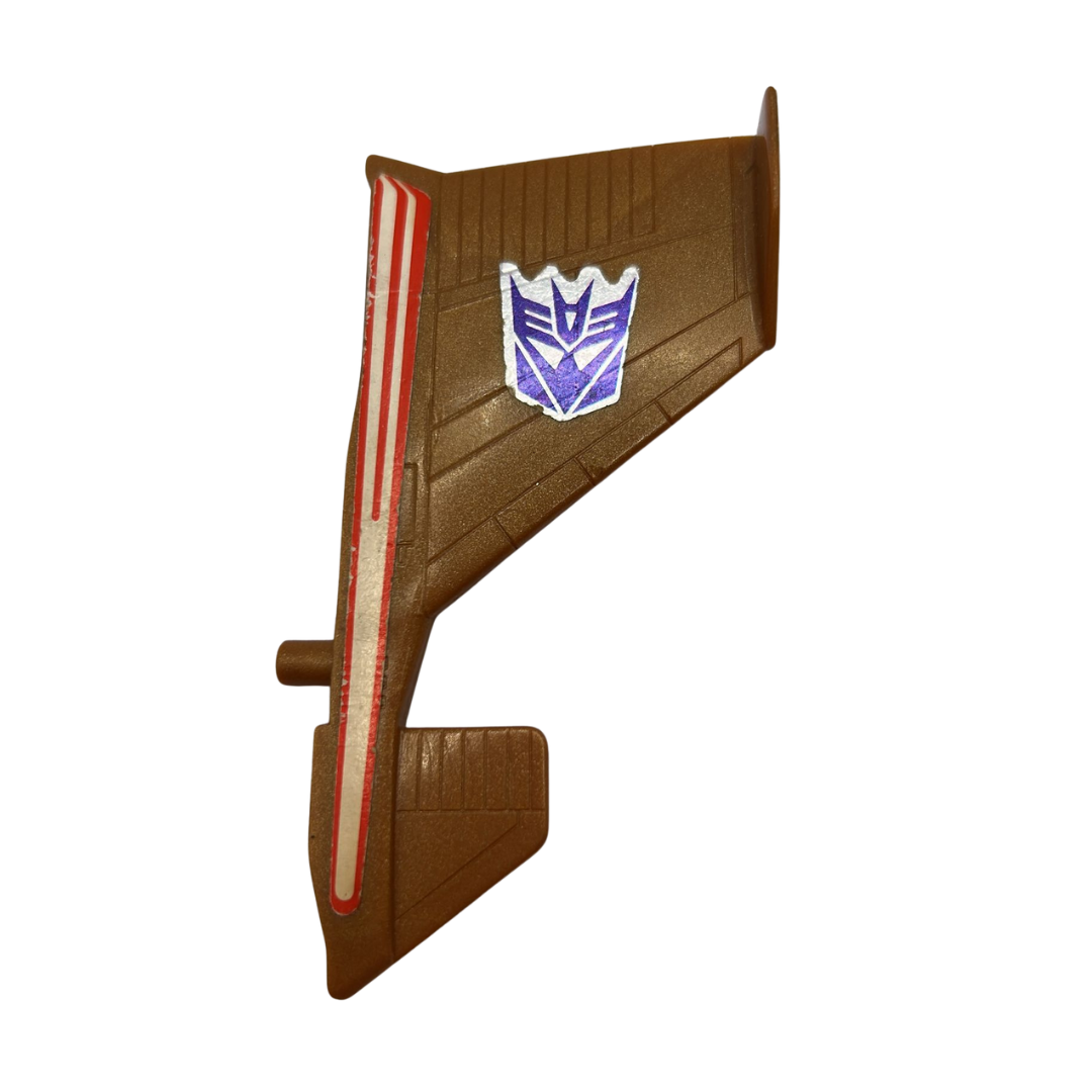 Transformers G1 Dirge LEFT wing part with sticker seeker jet 86