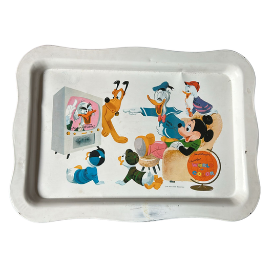 1961 Walt Disney Productions lap serving TV tray Wonderful World Of Color