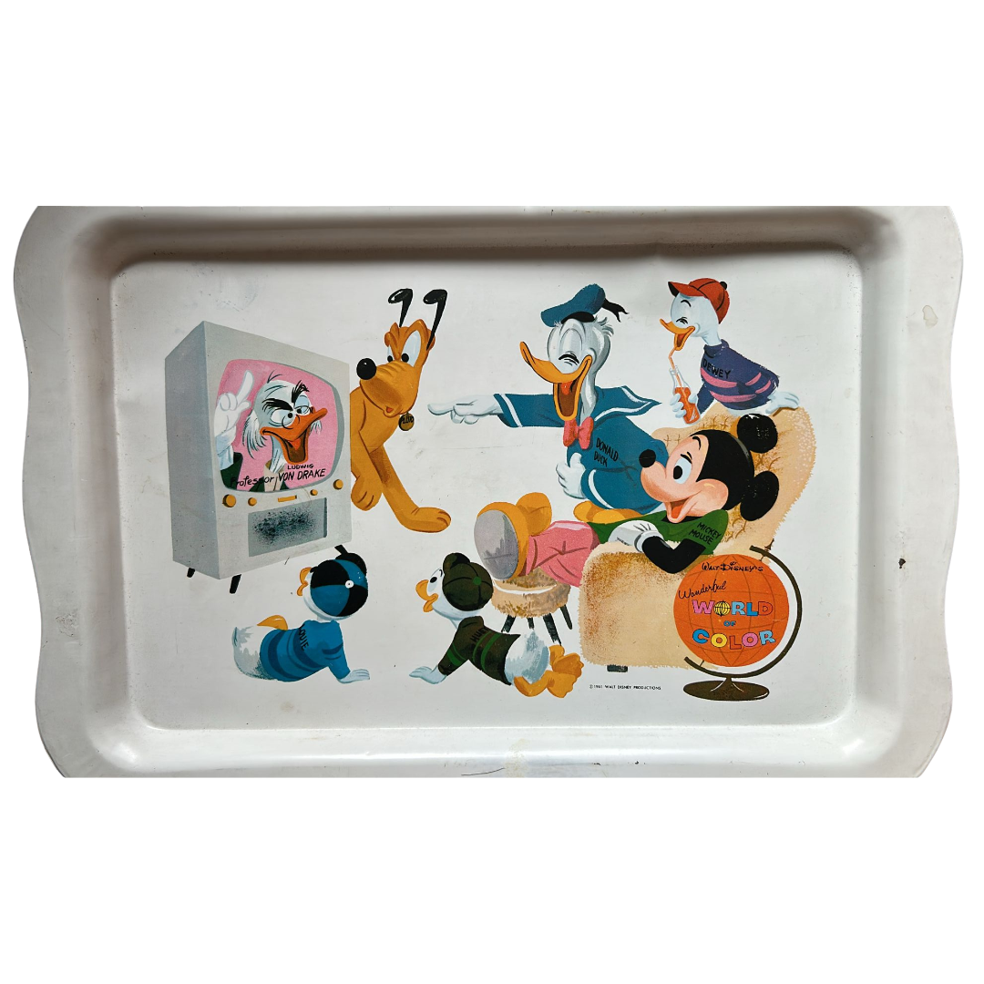 1961 Walt Disney Productions lap serving TV tray Wonderful World Of Color